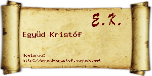 Együd Kristóf névjegykártya