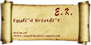 Együd Kristóf névjegykártya